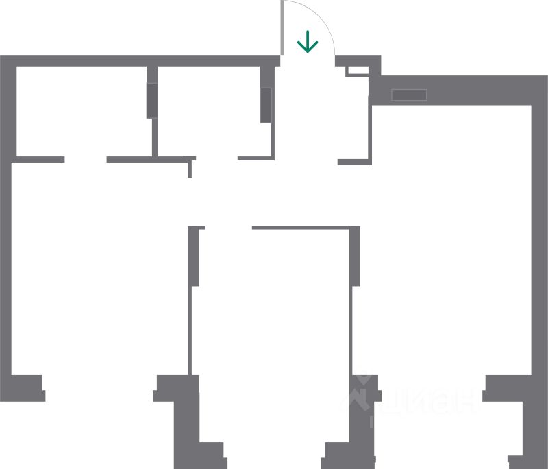 2-комн.кв., 61,6 м², 8/25 этаж