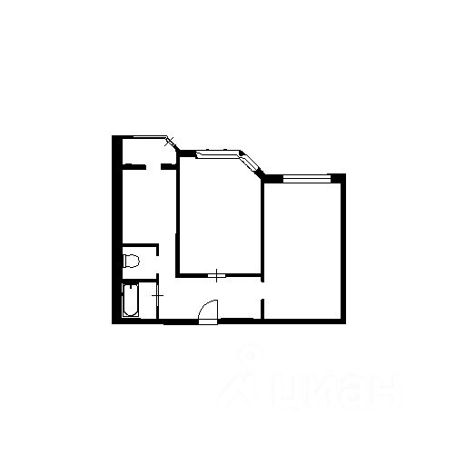 Планировка этой квартиры по данным Циан