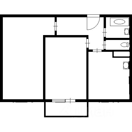 Планировка этой квартиры по данным Циан