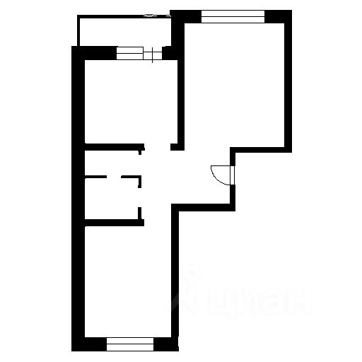 Планировка этой квартиры по данным Циан