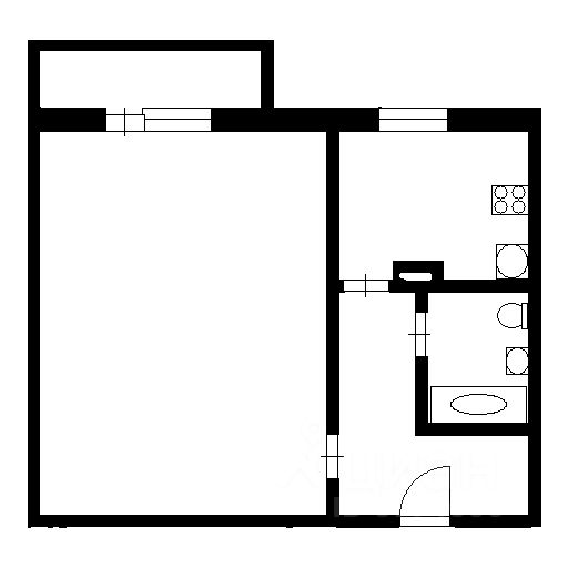Планировка этой квартиры по данным Циан