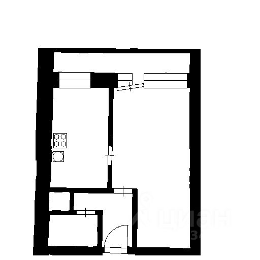 Планировка этой квартиры по данным Циан
