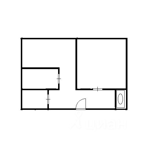 Планировка этой квартиры по данным Циан