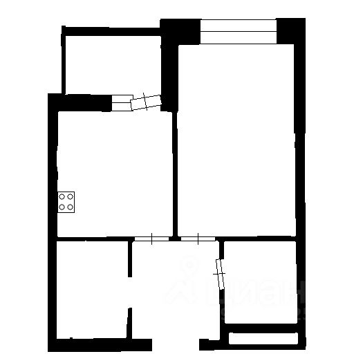 Планировка этой квартиры по данным Циан