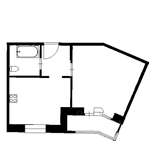 Планировка этой квартиры по данным Циан
