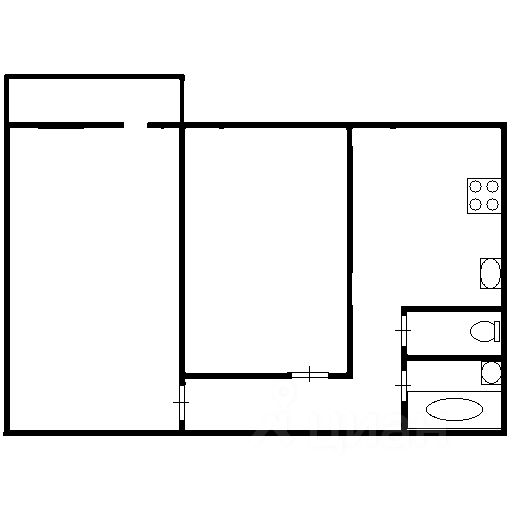 Планировка этой квартиры по данным Циан