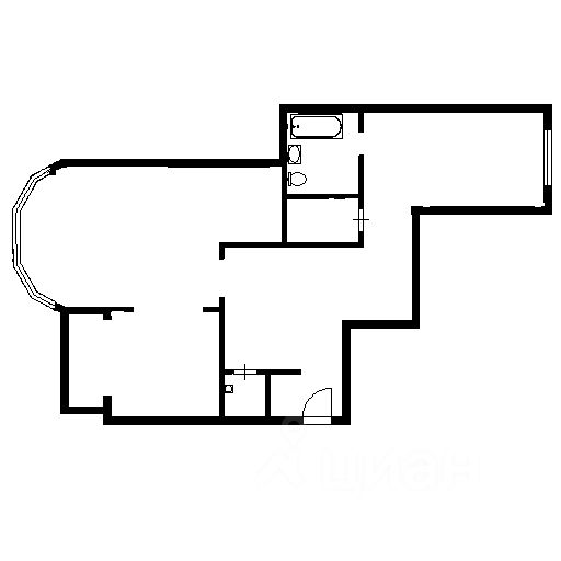 Планировка этой квартиры по данным Циан