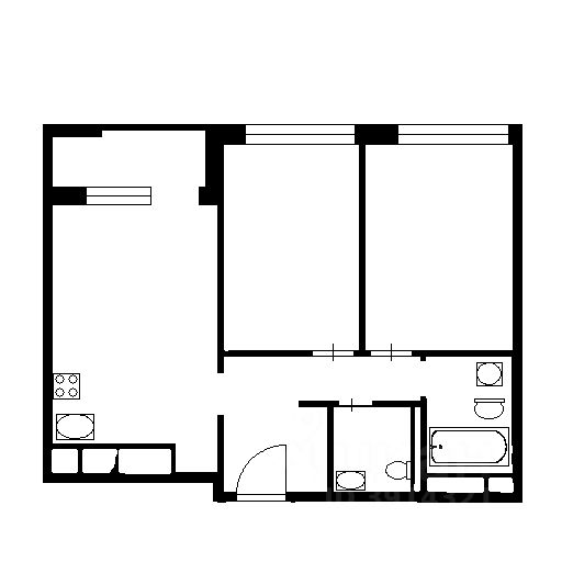 Планировка этой квартиры по данным Циан