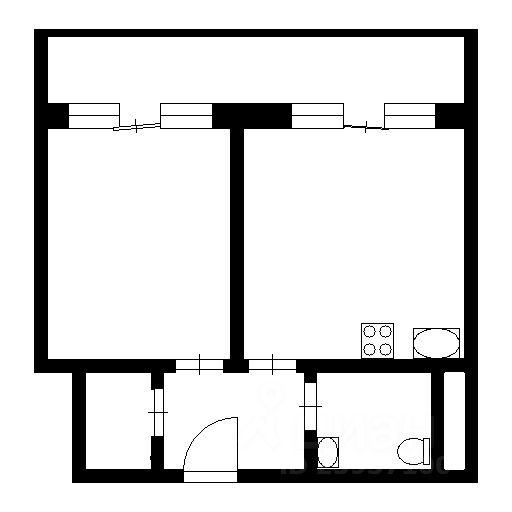 Планировка этой квартиры по данным Циан