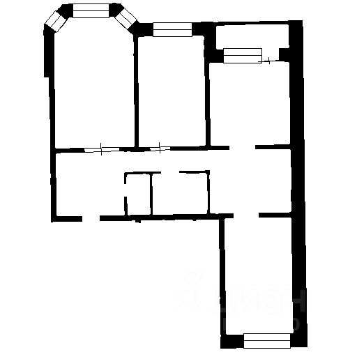 Планировка этой квартиры по данным Циан