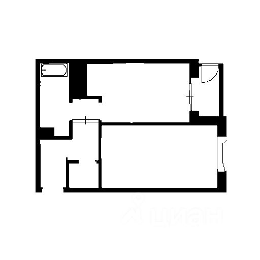 Планировка этой квартиры по данным Циан