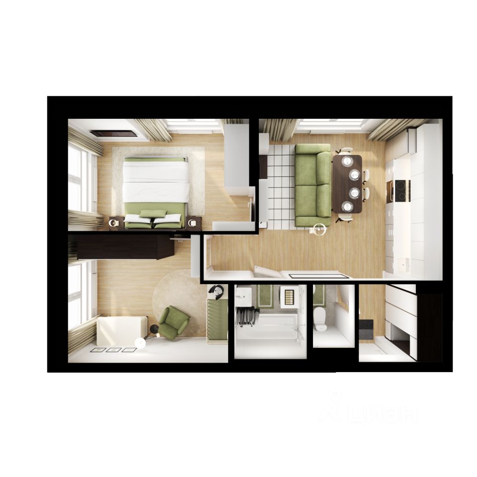 2-комн.кв., 49,1 м², 5/25 этаж