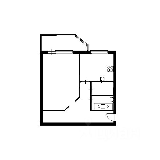 Планировка этой квартиры по данным Циан