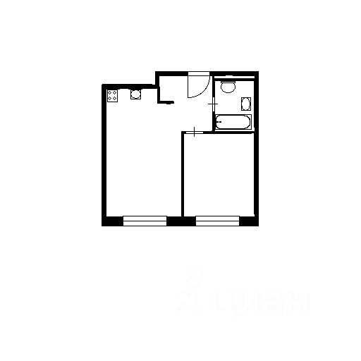 Планировка этой квартиры по данным Циан