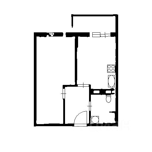 Планировка этой квартиры по данным Циан