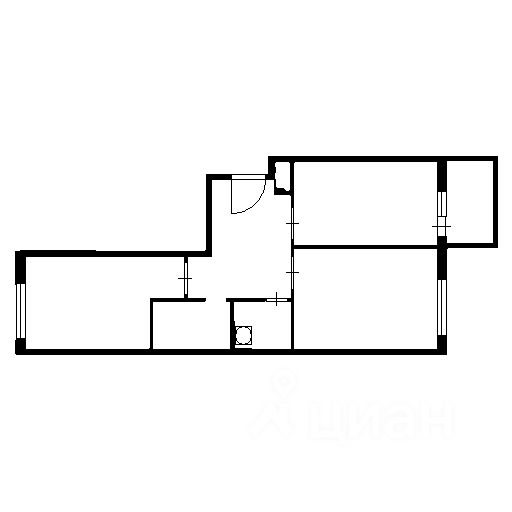Планировка этой квартиры по данным Циан