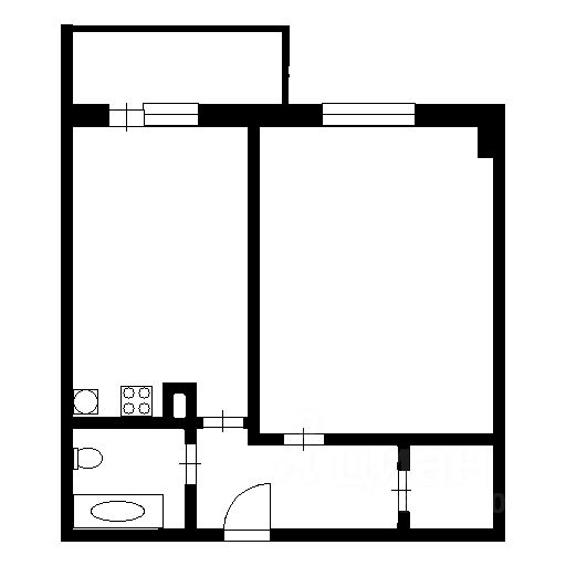 Планировка этой квартиры по данным Циан
