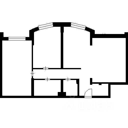 Планировка этой квартиры по данным Циан