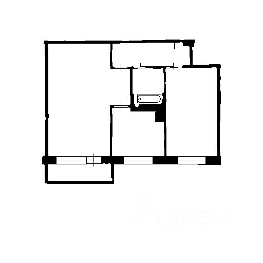 Планировка этой квартиры по данным Циан