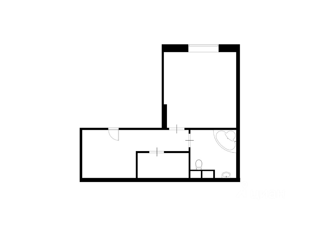 Планировка этой квартиры по данным Циан