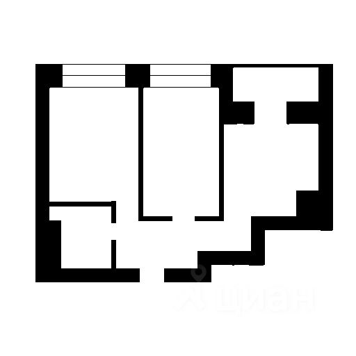 Планировка этой квартиры по данным Циан