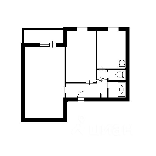 Планировка этой квартиры по данным Циан
