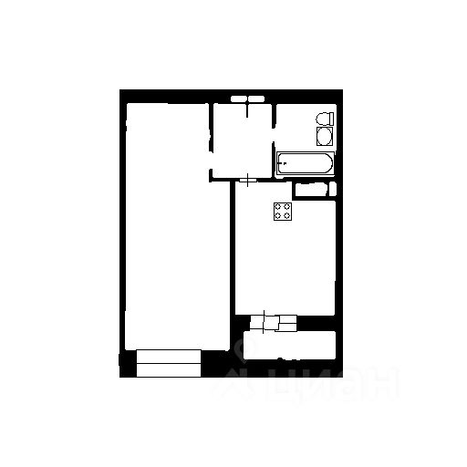 Планировка этой квартиры по данным Циан
