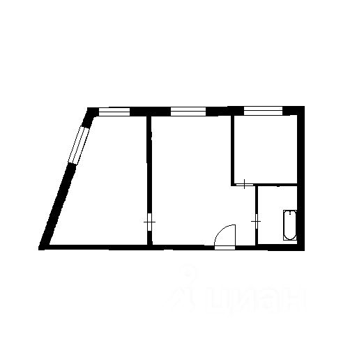Планировка этой квартиры по данным Циан