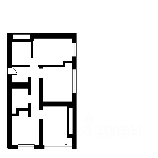 Планировка этой квартиры по данным Циан