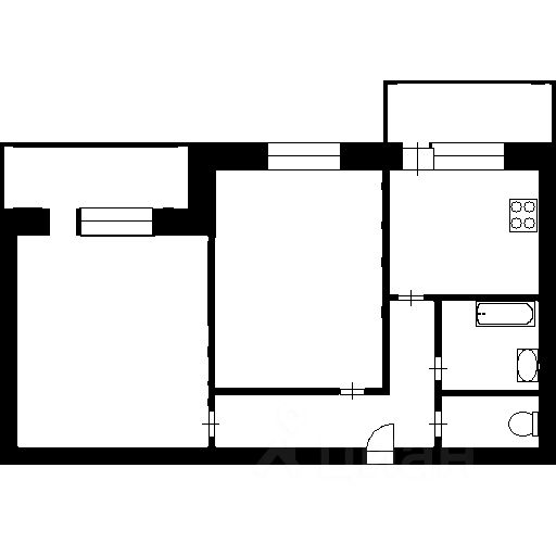 Планировка этой квартиры по данным Циан