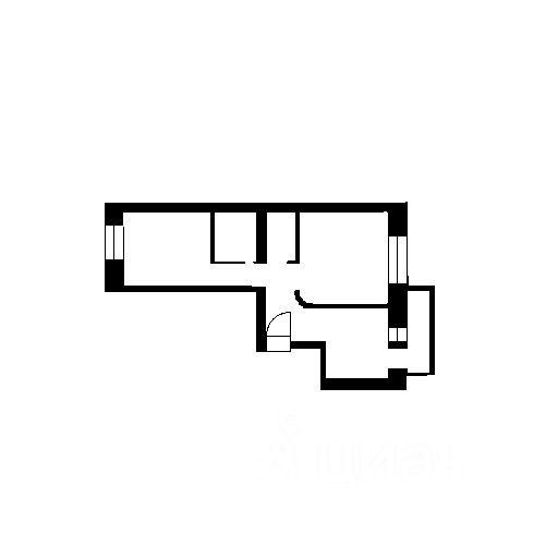 Планировка этой квартиры по данным Циан