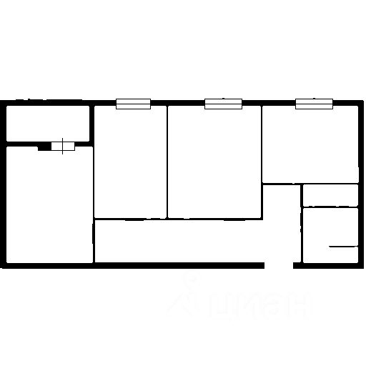 Планировка этой квартиры по данным Циан