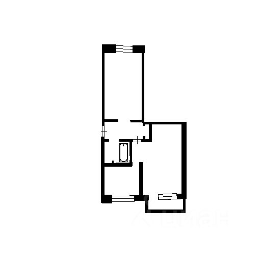 Планировка этой квартиры по данным Циан