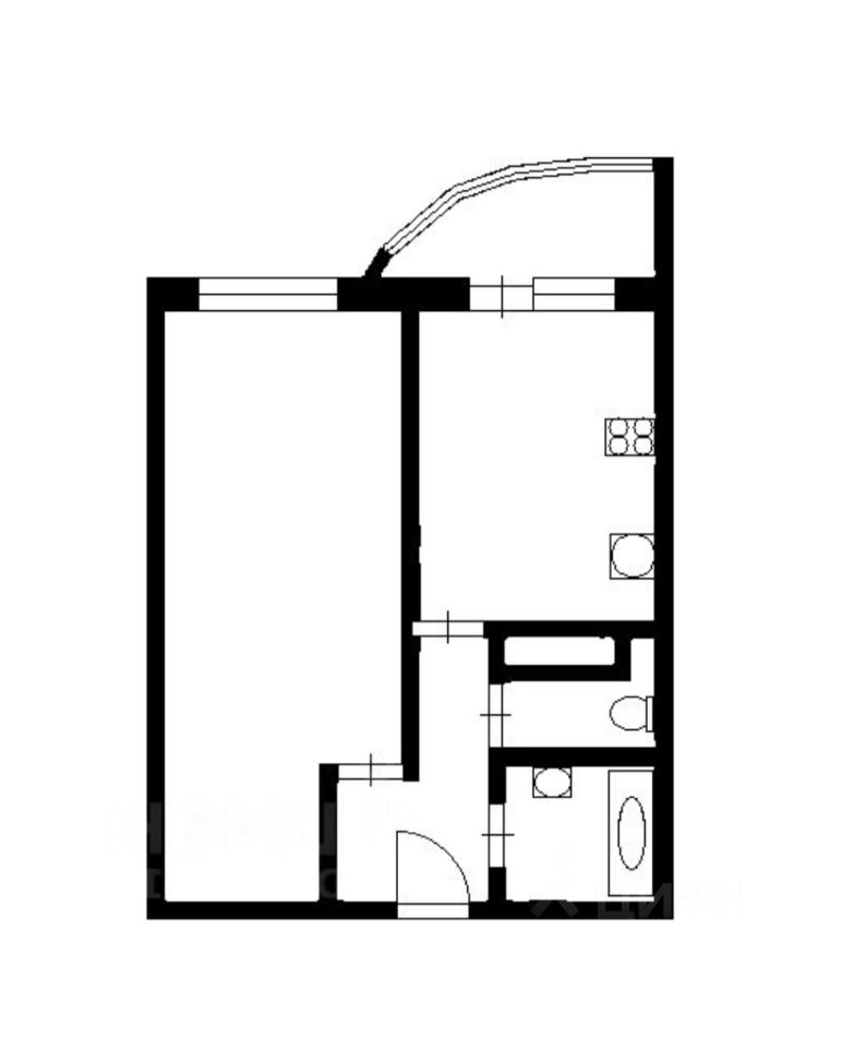 Планировка этой квартиры по данным Циан