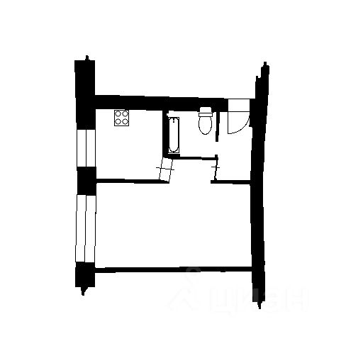 Планировка этой квартиры по данным Циан