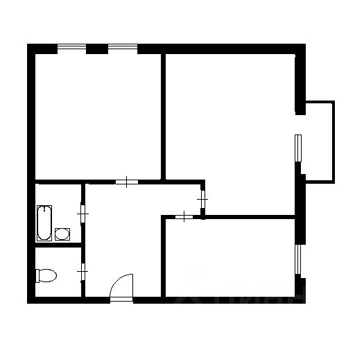 Планировка этой квартиры по данным Циан