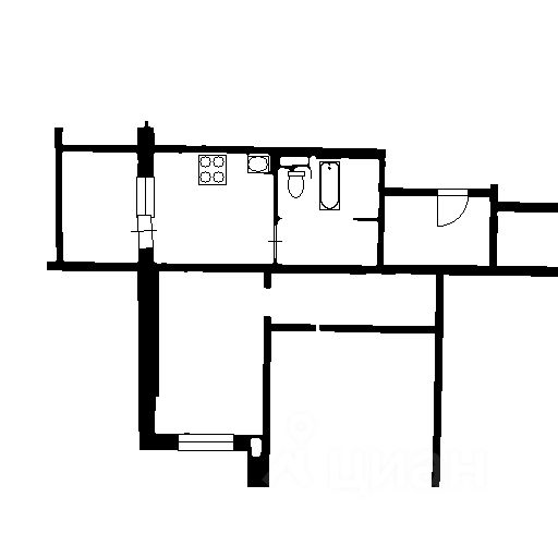 Планировка этой квартиры по данным Циан