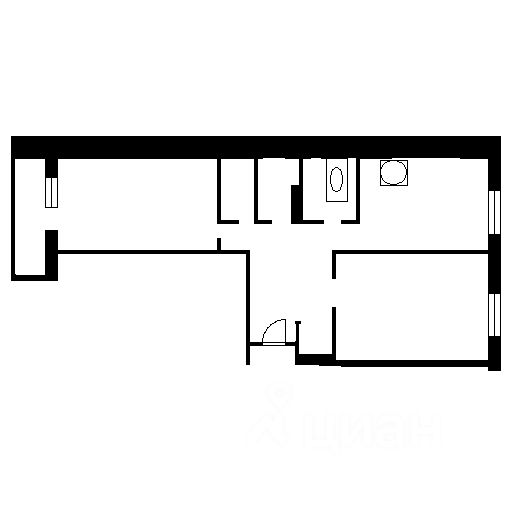 Планировка этой квартиры по данным Циан