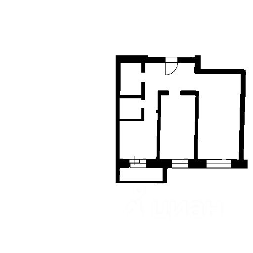 Планировка этой квартиры по данным Циан