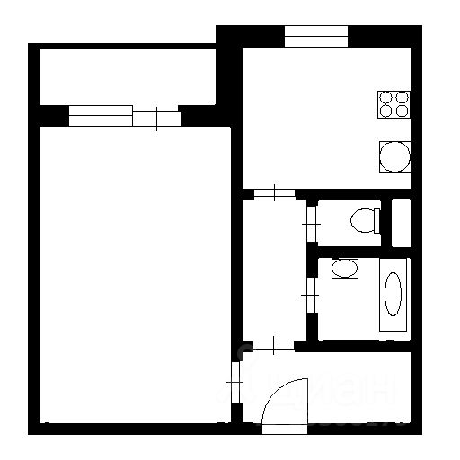 Планировка этой квартиры по данным Циан