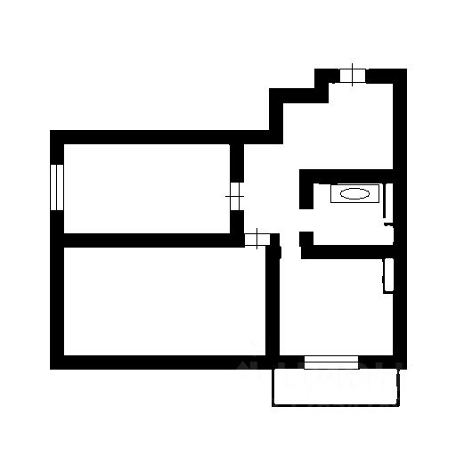 Планировка этой квартиры по данным Циан