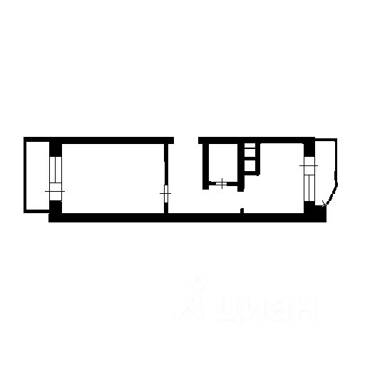 Планировка этой квартиры по данным Циан