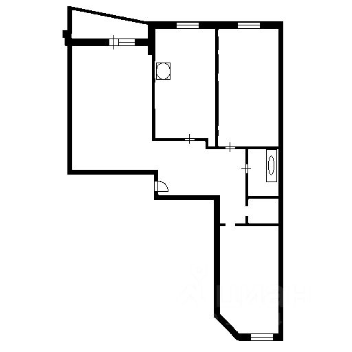 Планировка этой квартиры по данным Циан