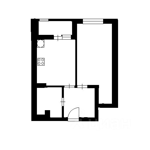 Планировка этой квартиры по данным Циан