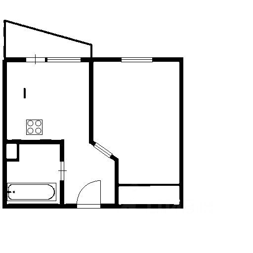 Планировка этой квартиры по данным Циан