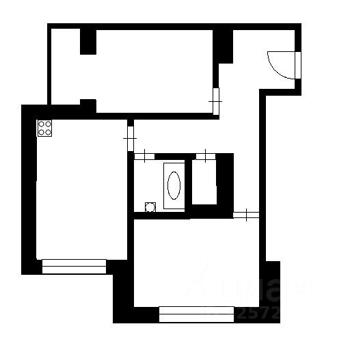Планировка этой квартиры по данным Циан