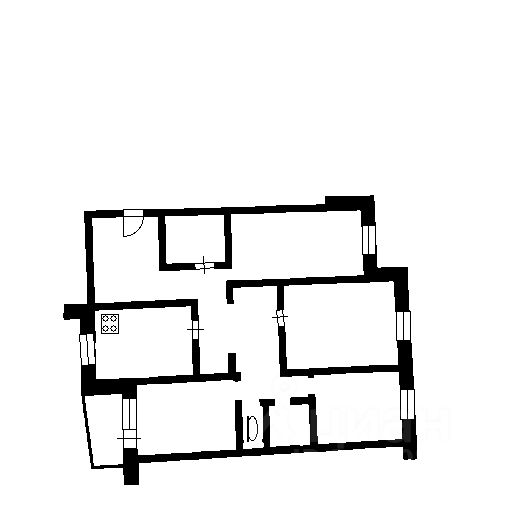 Планировка этой квартиры по данным Циан