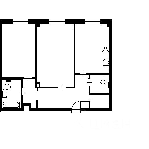 Планировка этой квартиры по данным Циан