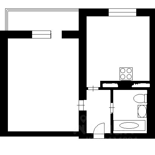 Планировка этой квартиры по данным Циан