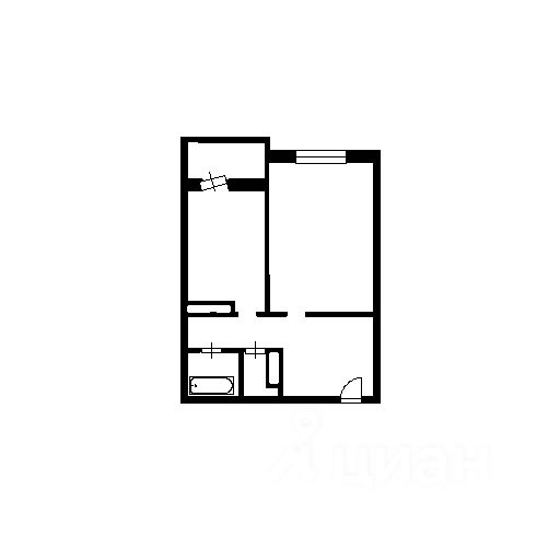 Планировка этой квартиры по данным Циан